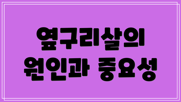 옆구리살의 원인과 중요성