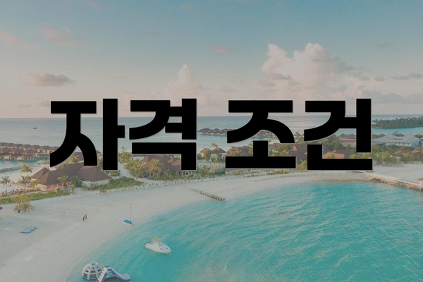 자격 조건