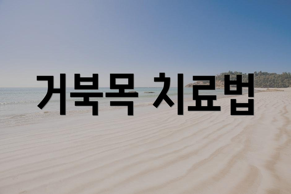 거북목 치료법