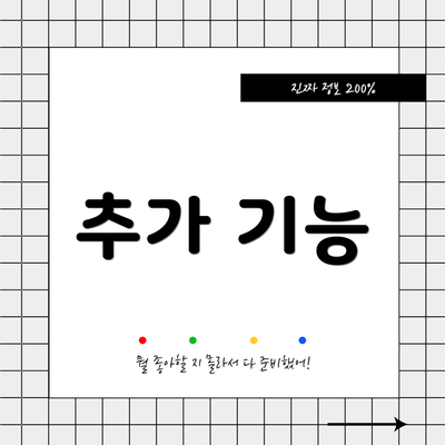 추가 기능