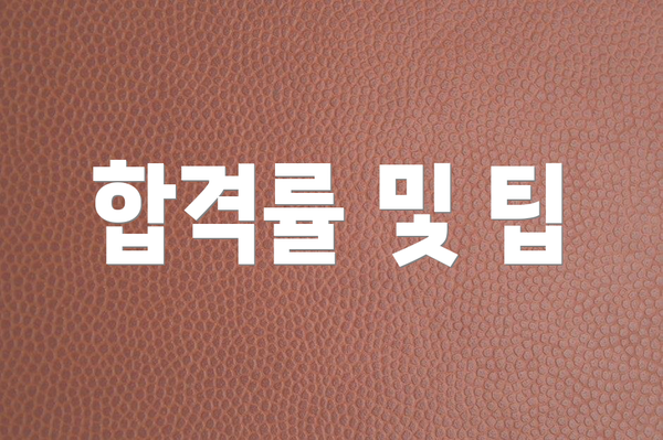 합격률 및 팁