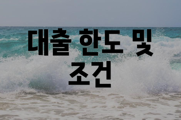 대출 한도 및 조건