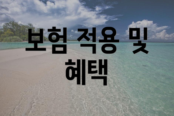 보험 적용 및 혜택