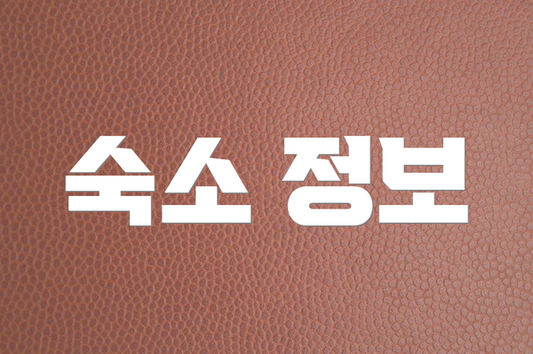 숙소 정보