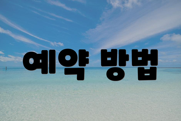 예약 방법