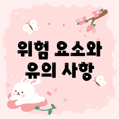 위험 요소와 유의 사항
