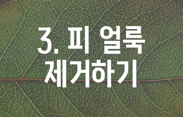 3. 피 얼룩 제거하기