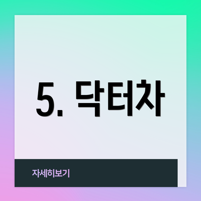 5. 닥터차