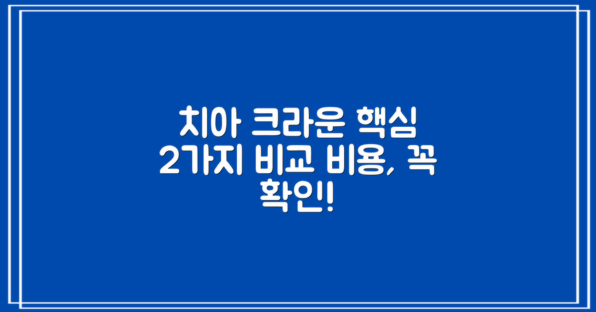 크라운 비용, 2가지 핵심 비교