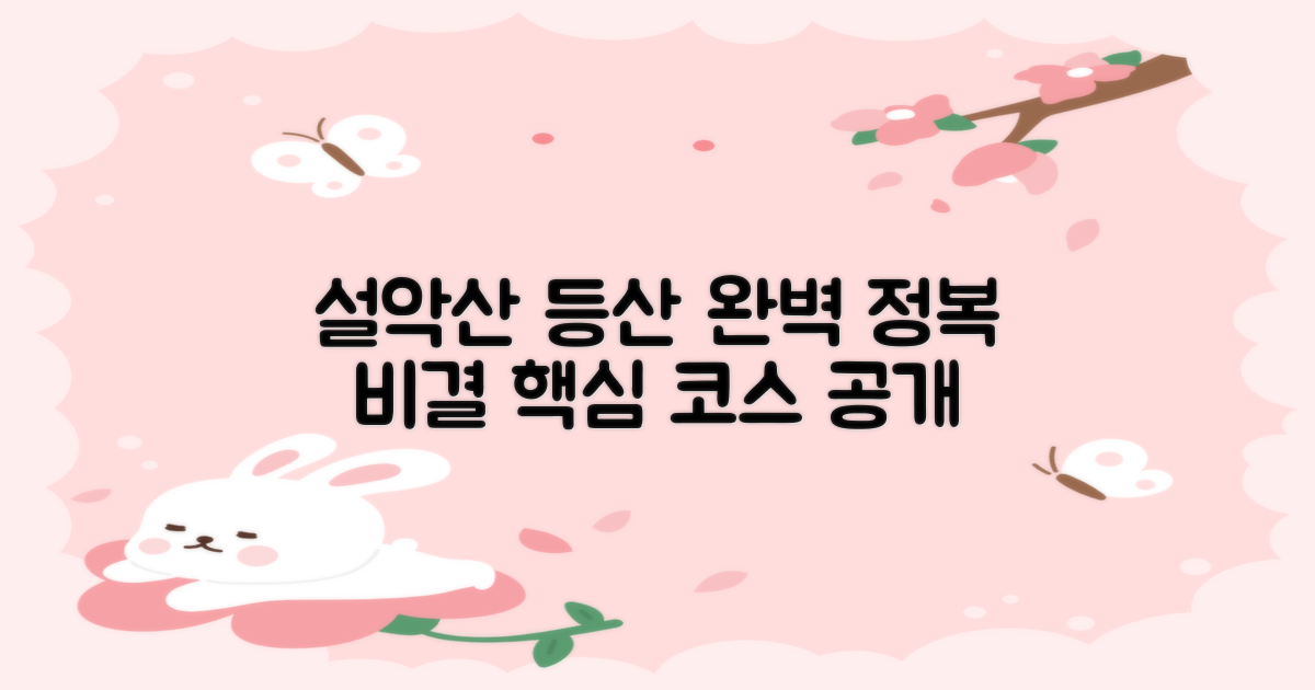 설악산 등산코스 완벽 정복, 비결은?
