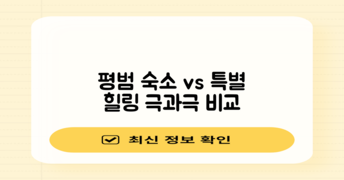 평범한 숙소 vs 특별한 힐링