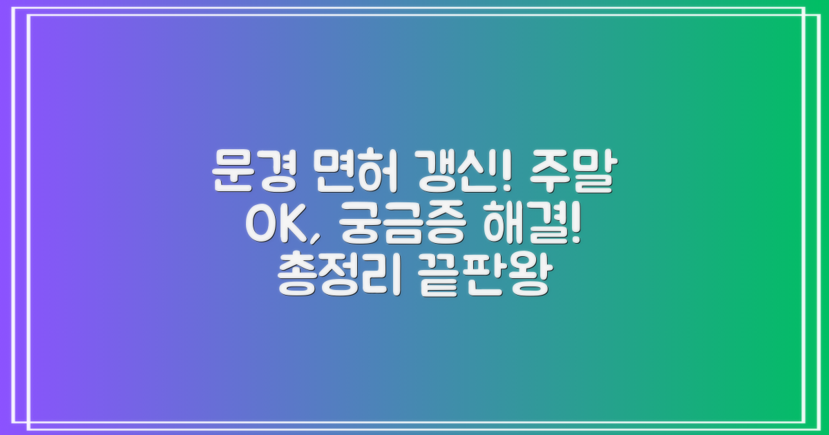 문경 운전면허시험장, 주말 갱신부터 궁금증까지 한 번에 해결!