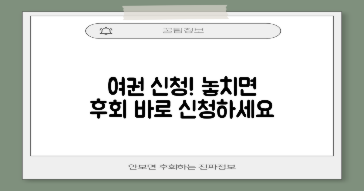 여권 신청, 놓치지 마세요!