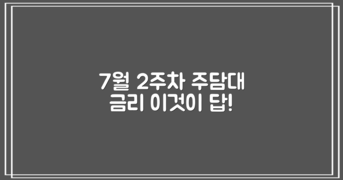 7월 2주차 주담대 금리, '이것'이 정답!