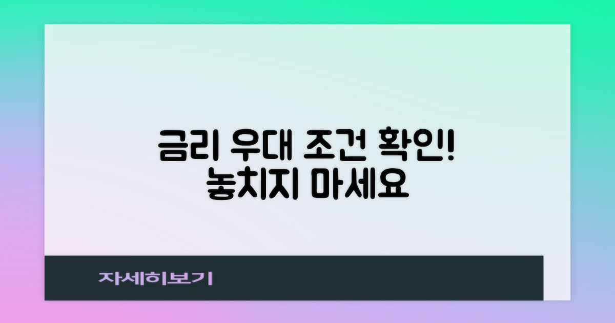 금리 우대 조건 확인