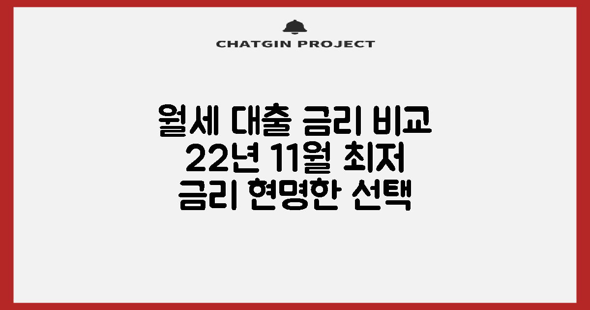 22년 11월, 월세 보증금 대출 금리 비교: 현명한 선택을 위한 가이드