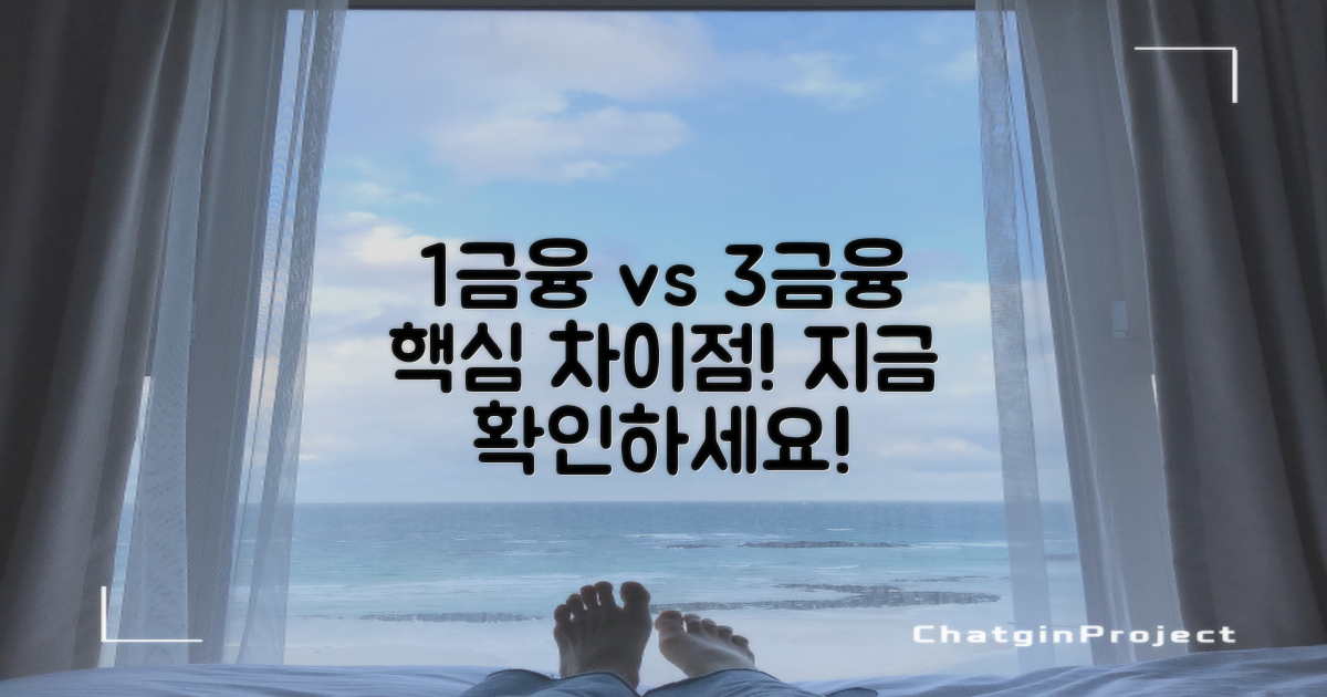 1금융권 vs 3금융권: 무엇이 다를까