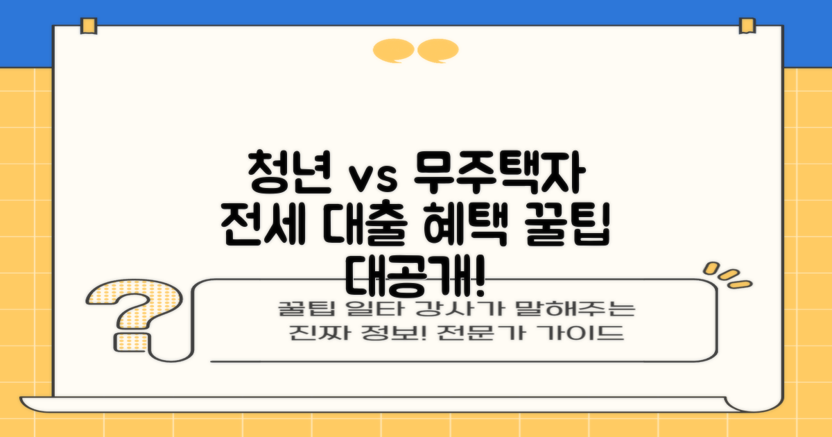 청년 vs 무주택자, 전세자금대출 혜택 집중 분석!