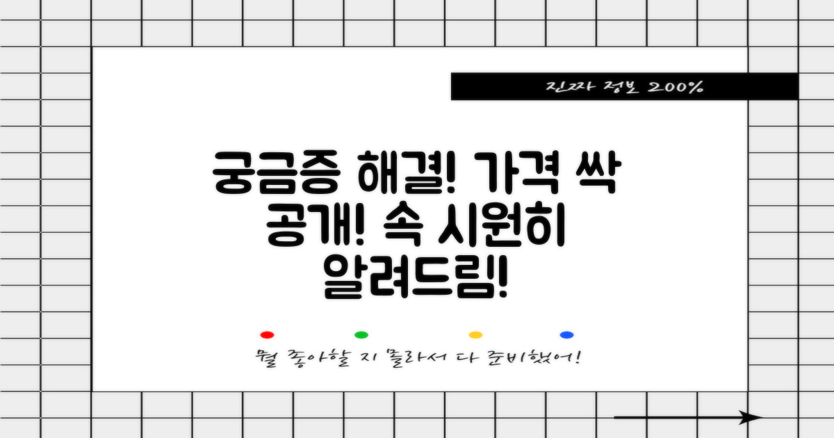 궁금한 가격, 속 시원히 공개!