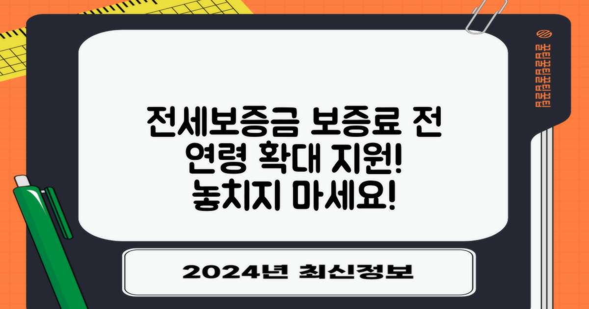 전세보증금 반환보증 보증료 지원: 모든 연령으로 확대 지원