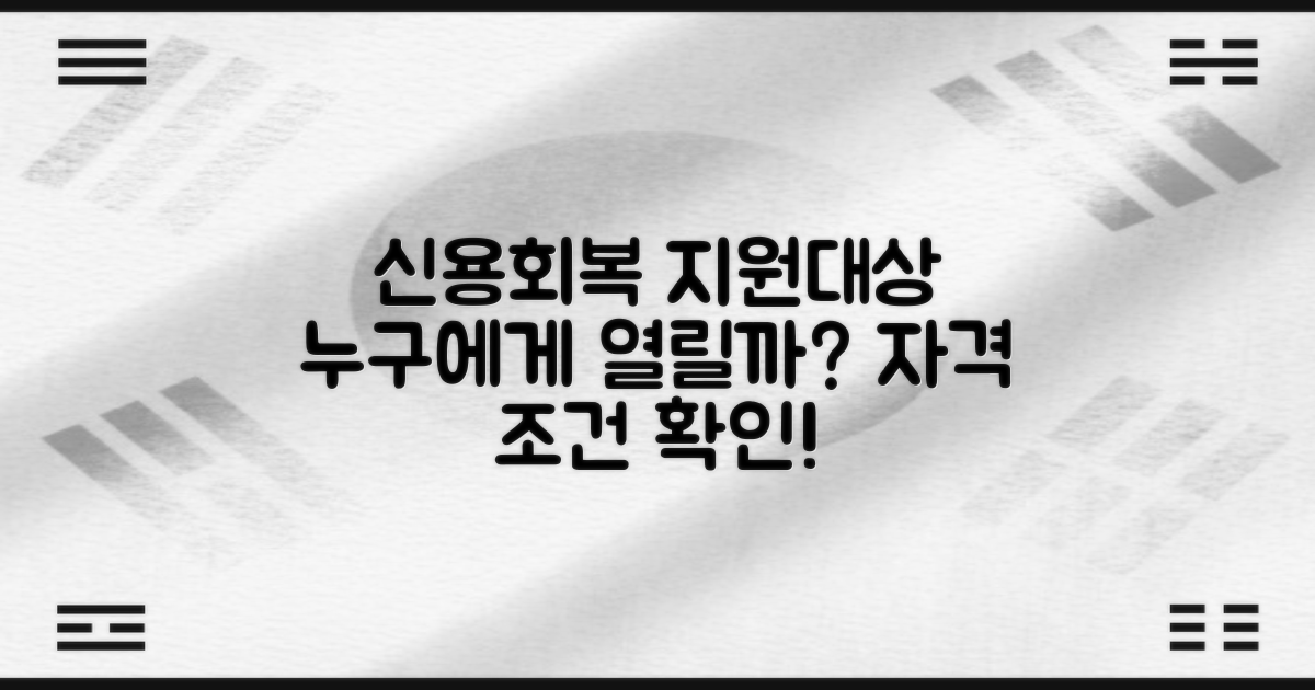 신용회복 지원대상, 누구에게 열릴까?
